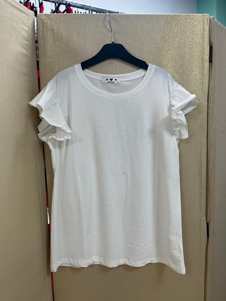 CAMISETA BÁSICA BLANCA DE ALGODÓN (M)