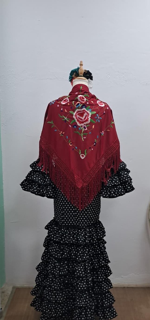 MANTÓN BURDEOS LOW COST (multicolor)