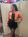 CHAQUETA BORDADA MOSTAZA/AMARILLO