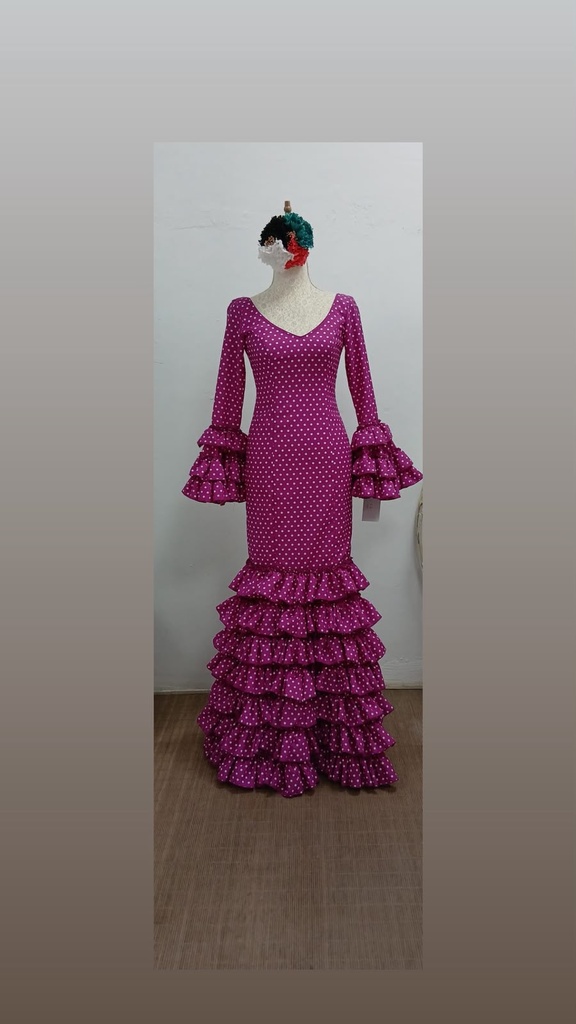 VESTIDO MARIQUILLA BUGANVILLA LUNAR BLANCO, MULTIVOLANTE (32)