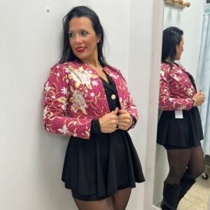 CHAQUETA BURDEOS BORDADA NEW