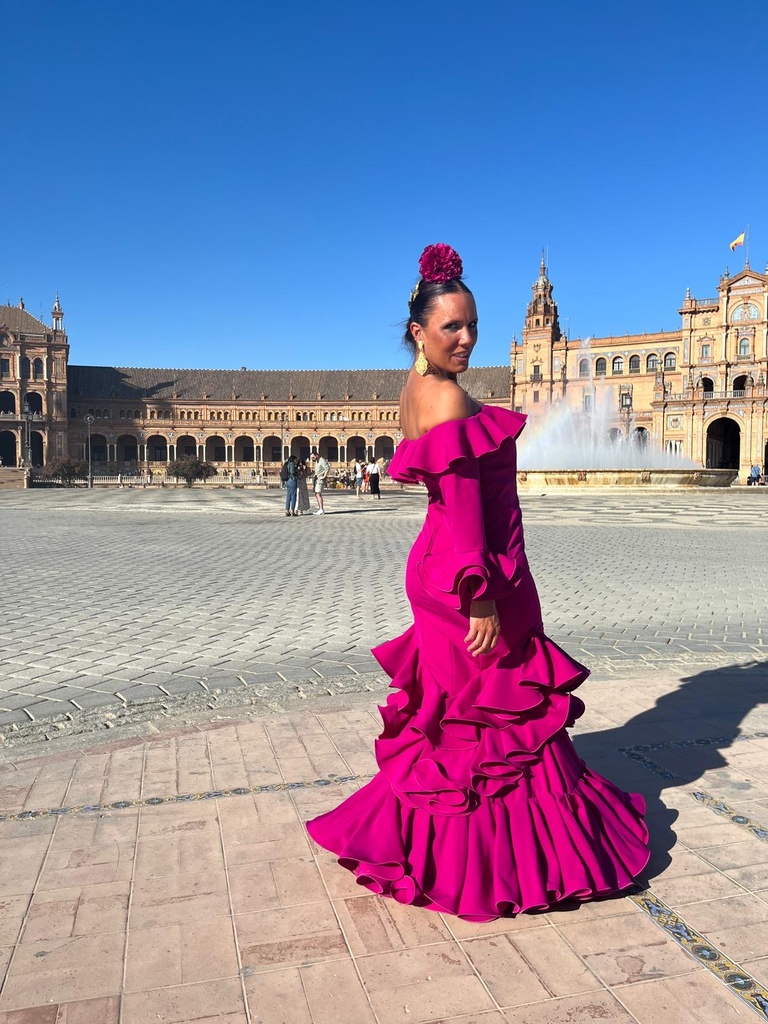 VESTIDO MEXICANO GLAMOUR BUGANVILLA