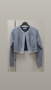 CHAQUETA GRIS ADORNADA EN PLATA