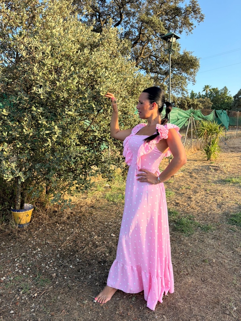 BATAS LUCÍA (ROSA CON LUNAR BLANCO)